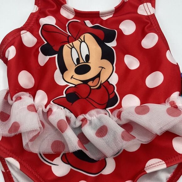 Baby Girl Disney Mini Mouse Tutu Swimsuit Bathing Suit Size 3-6M - Picture 2 of 4